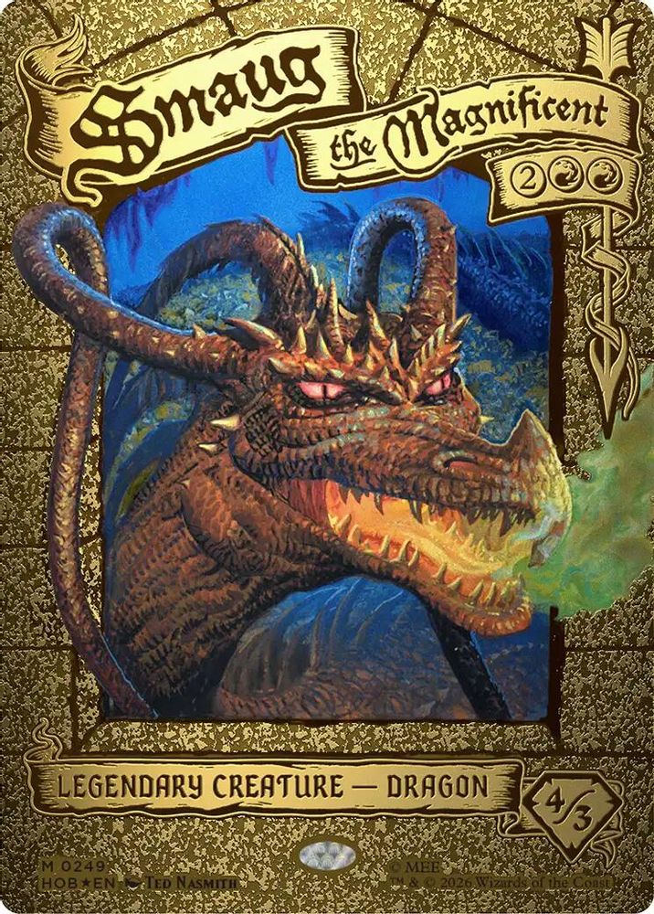 [FOIL] Smaug the Magnificent (Borderless) #249 - MYTHIC HOB - The Hobbit
