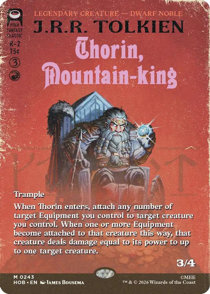 [FOIL] Thorin, Mountain-king (Borderless) #243 - MYTHIC HOB - The Hobbit