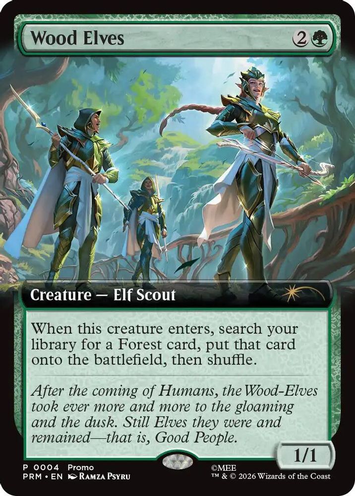 [FOIL] Wood Elves (Extended Art) #004 - PROMO PRM - Promo Pack: The Hobbit