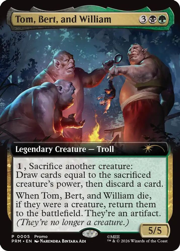[FOIL] Tom, Bert, and William (Extended Art) #005 - PROMO PRM - Promo Pack: The Hobbit