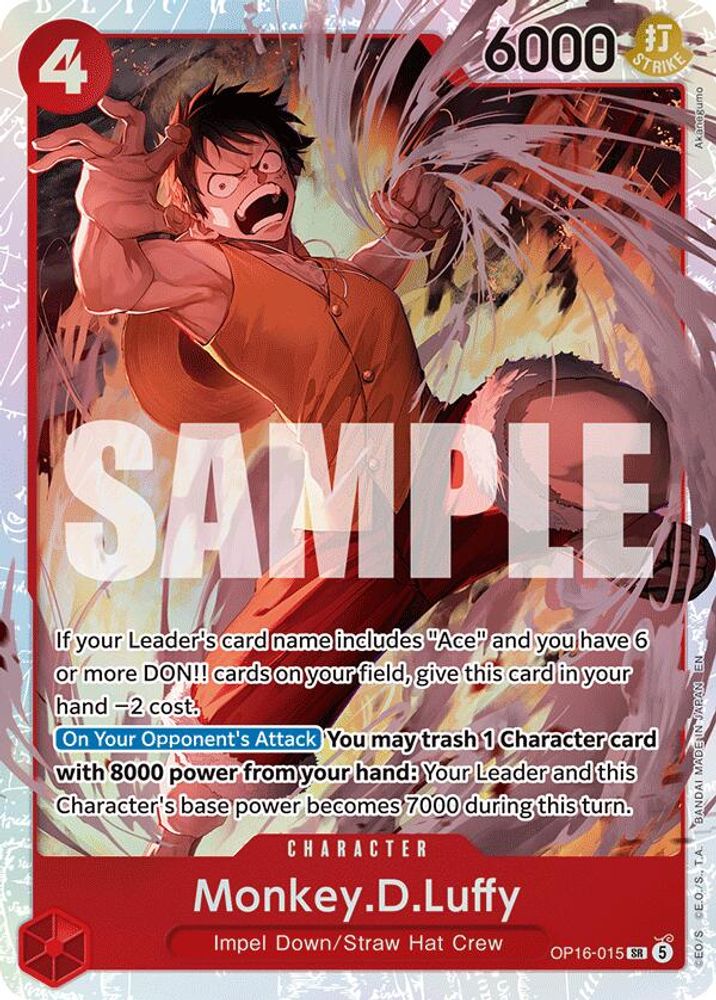 Monkey.D.Luffy  (OP16-015) Super Rare - One Piece The Time of Battle