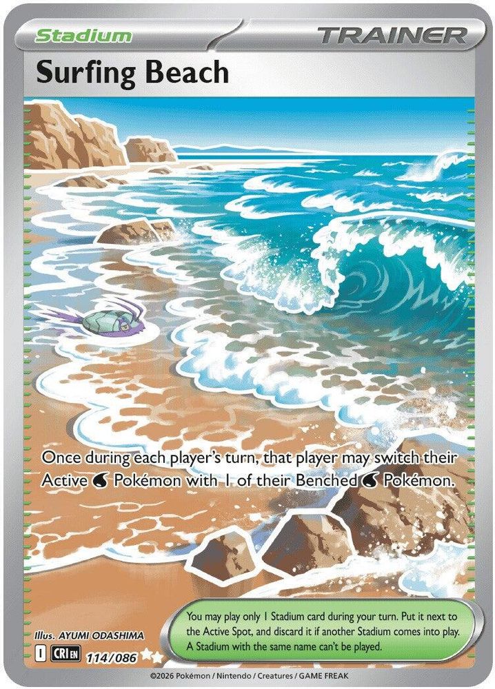 Surfing Beach - [  114 ] - Ultra Rare - Pokemon ME04 Chaos Rising