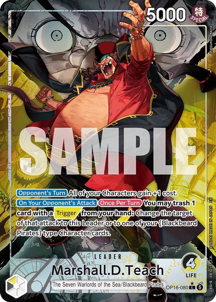 [ALTERNATE ART] Marshall.D.Teach (080) (OP16-080) L★ - One Piece The Time of Battle