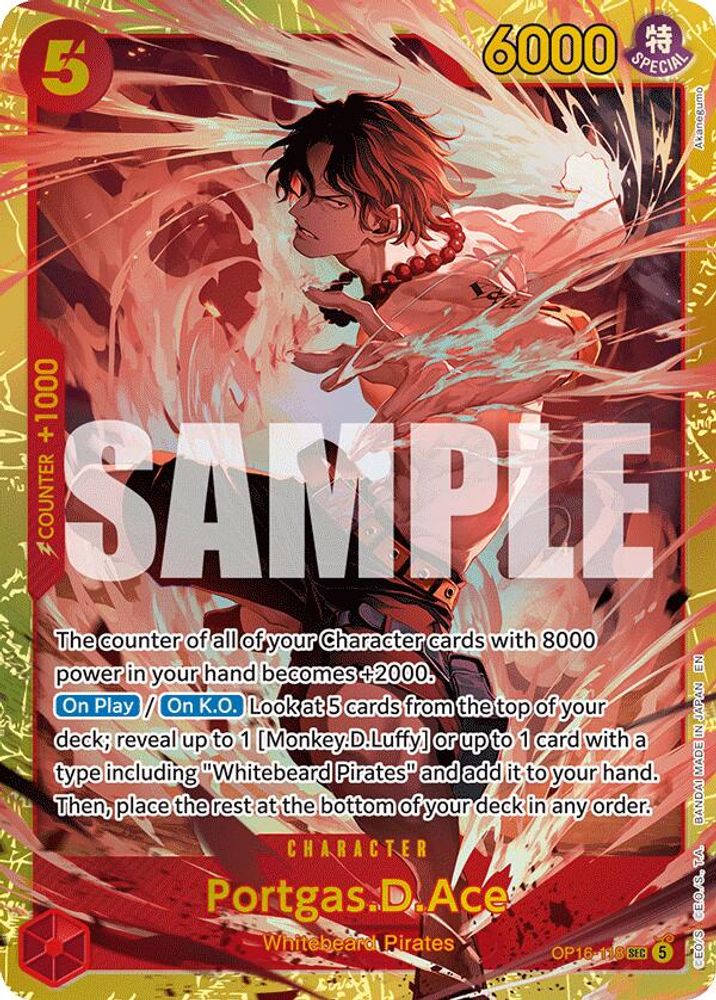 Portgas.D.Ace (118)  (OP16-118) Secret Rare - One Piece The Time of Battle