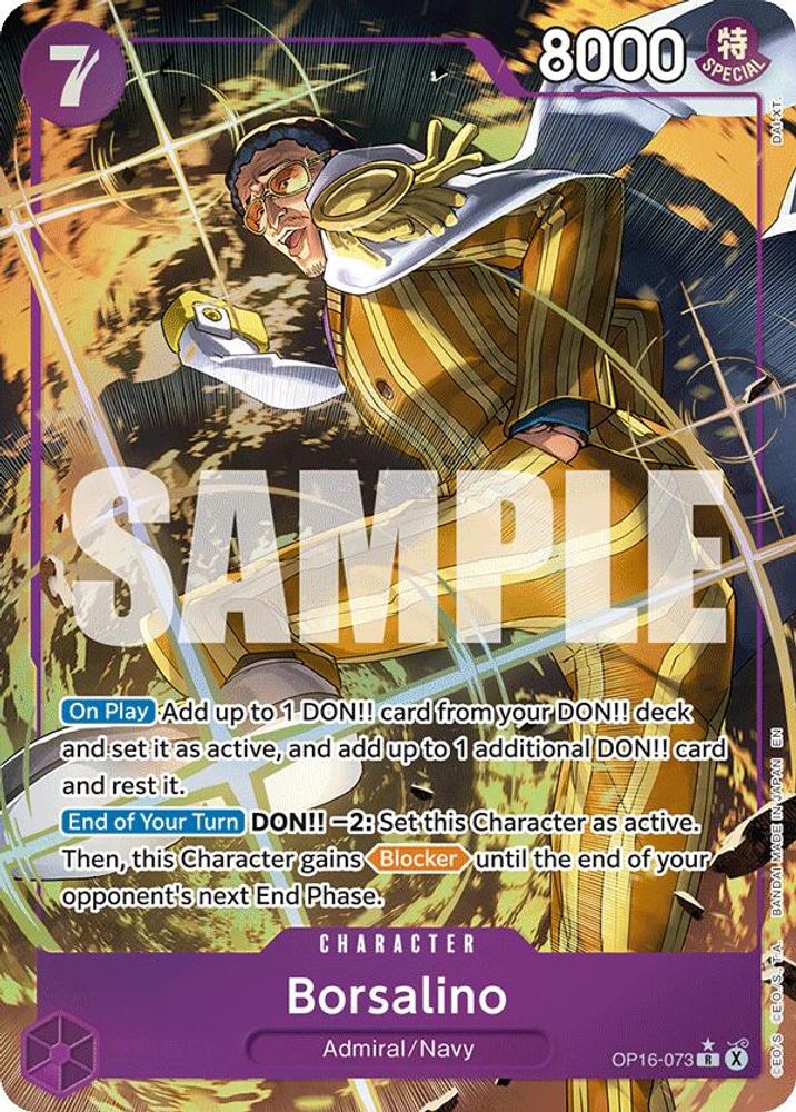 [ALTERNATE ART] Borsalino (OP16-073) R★ - One Piece The Time of Battle