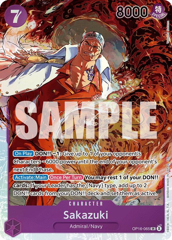 Sakazuki  (OP16-065) Super Rare - One Piece The Time of Battle