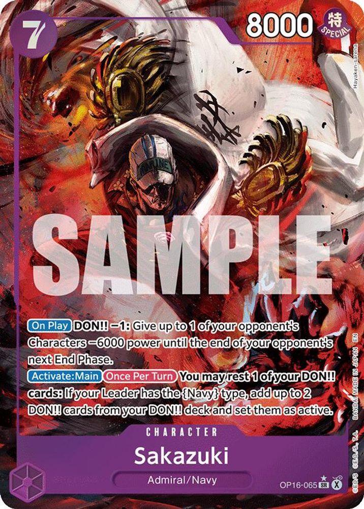 [ALTERNATE ART] Sakazuki (OP16-065) SR★ - One Piece The Time of Battle