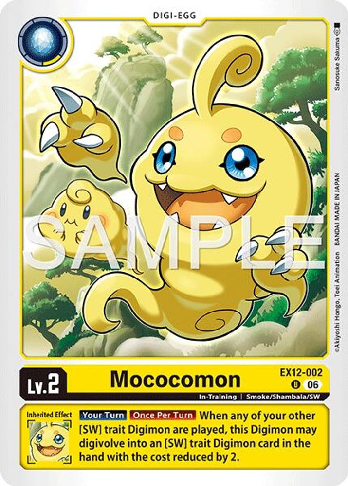 PLAYSET (4) 4x Mococomon (EX12-002) Uncommon - Digimon Digital World Shambala