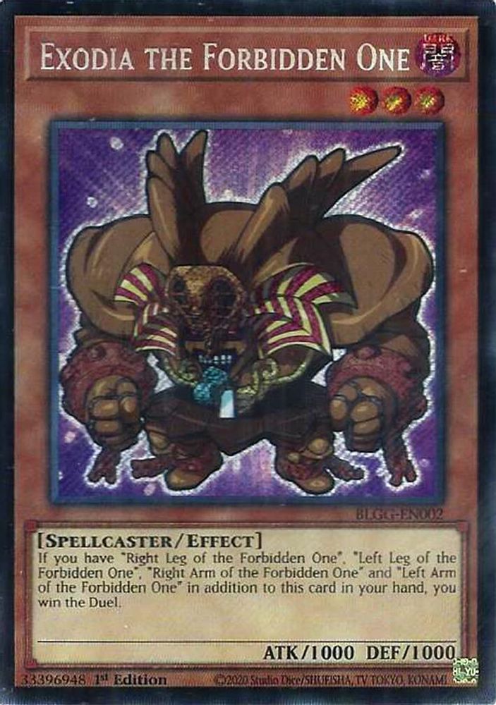 Exodia the Forbidden One - (BLGG-EN002) - (Chibi) Secret Rare 1st Edition