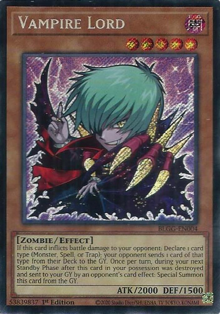 Vampire Lord - (BLGG-EN004) - (Chibi) Secret Rare 1st Edition