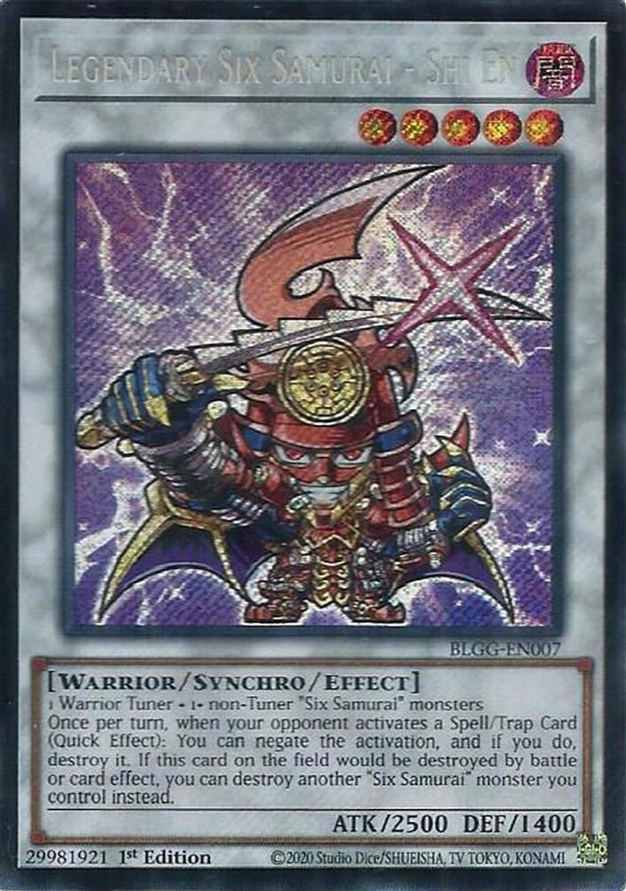 Legendary Six Samurai - Shi En - (BLGG-EN007) - (Chibi) Secret Rare 1st Edition