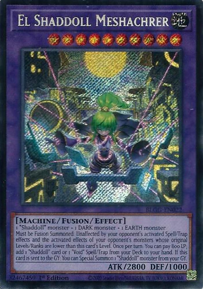 El Shaddoll Meshachrer - (BLGG-EN022) Secret Rare - 1st Edition