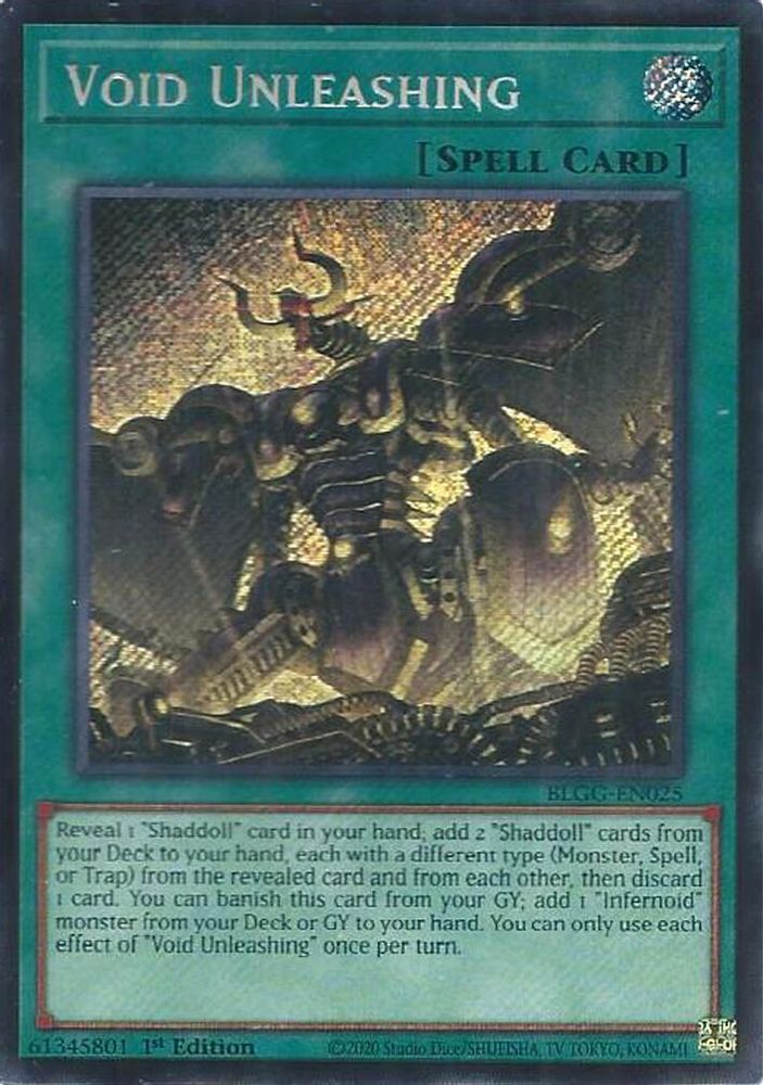 Void Unleashing - (BLGG-EN025) Secret Rare - 1st Edition