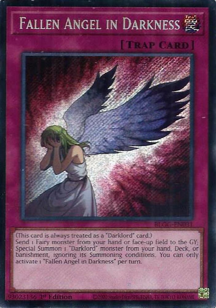 Fallen Angel in Darkness - (BLGG-EN031) Secret Rare - 1st Edition