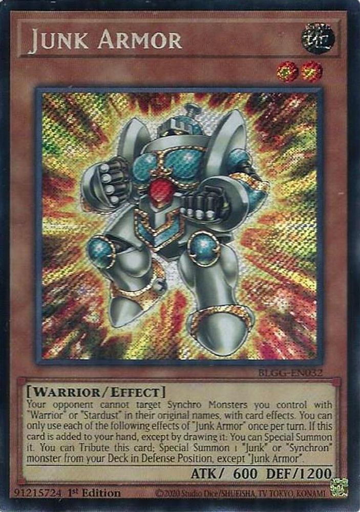 Junk Armor - (BLGG-EN032) Secret Rare - 1st Edition
