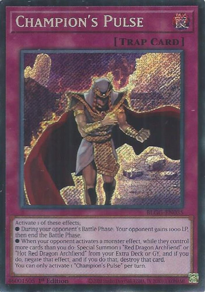 Champion's Pulse - (BLGG-EN035) Secret Rare - 1st Edition