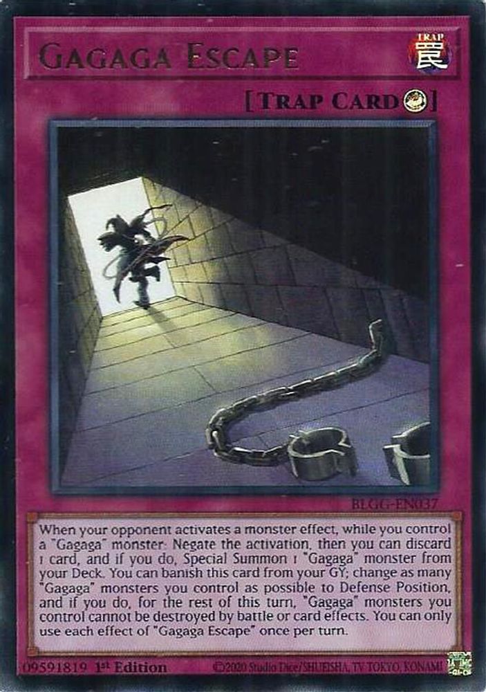Gagaga Escape - (BLGG-EN037) Ultra Rare - 1st Edition