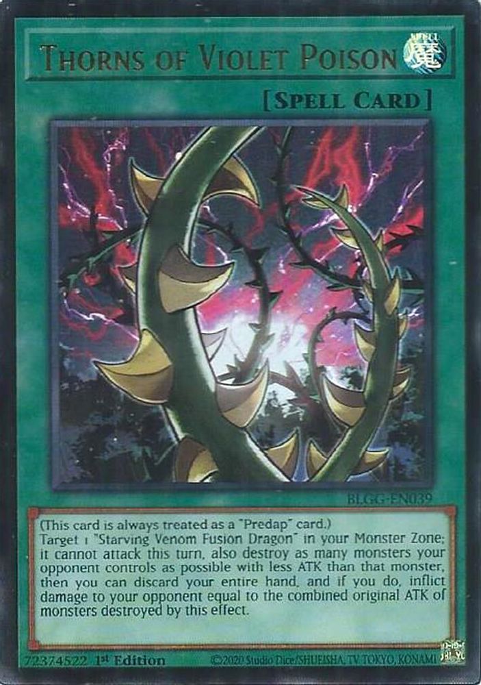 Thorns of Violet Poison - (BLGG-EN039) Ultra Rare - 1st Edition