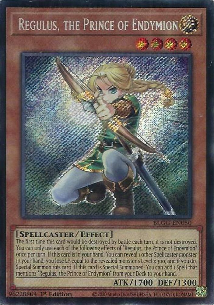 Regulus, the Prince of Endymion - (BLGG-EN050) Secret Rare - 1st Edition