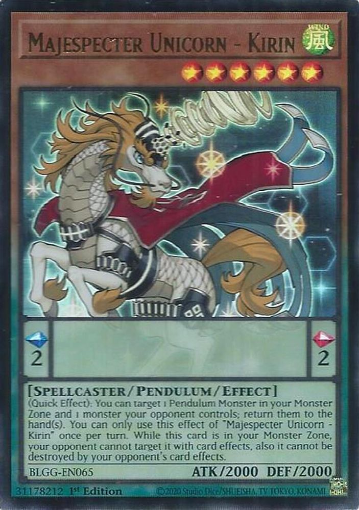 Majespecter Unicorn - Kirin - (BLGG-EN065) Ultra Rare - 1st Edition
