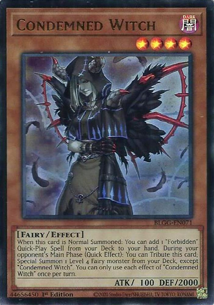 Condemned Witch - (BLGG-EN071) Ultra Rare - 1st Edition