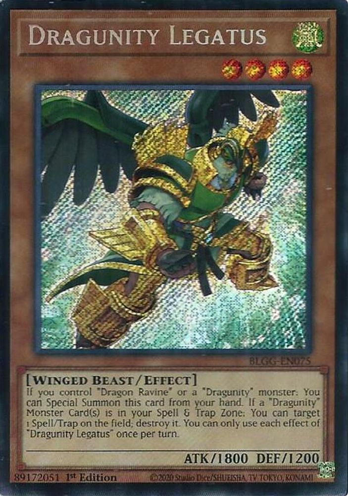 Dragunity Legatus - (BLGG-EN075) Secret Rare - 1st Edition