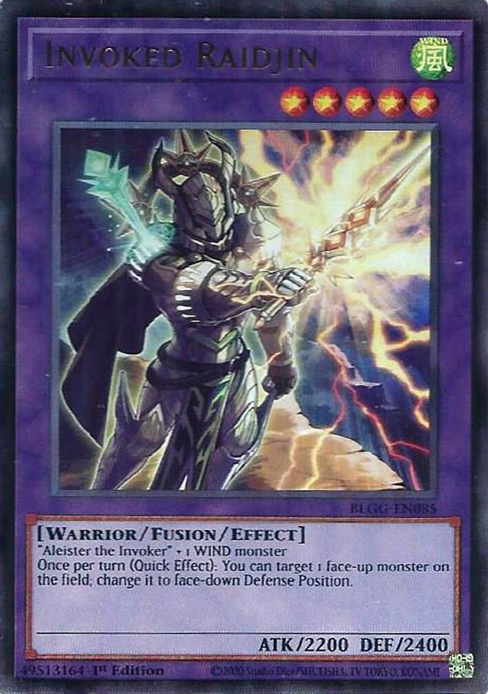 Invoked Raidjin - (BLGG-EN085) Ultra Rare - 1st Edition