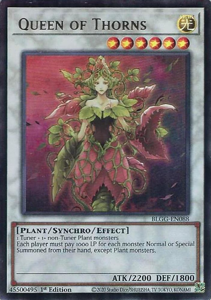 Queen of Thorns - (BLGG-EN088) Ultra Rare - 1st Edition