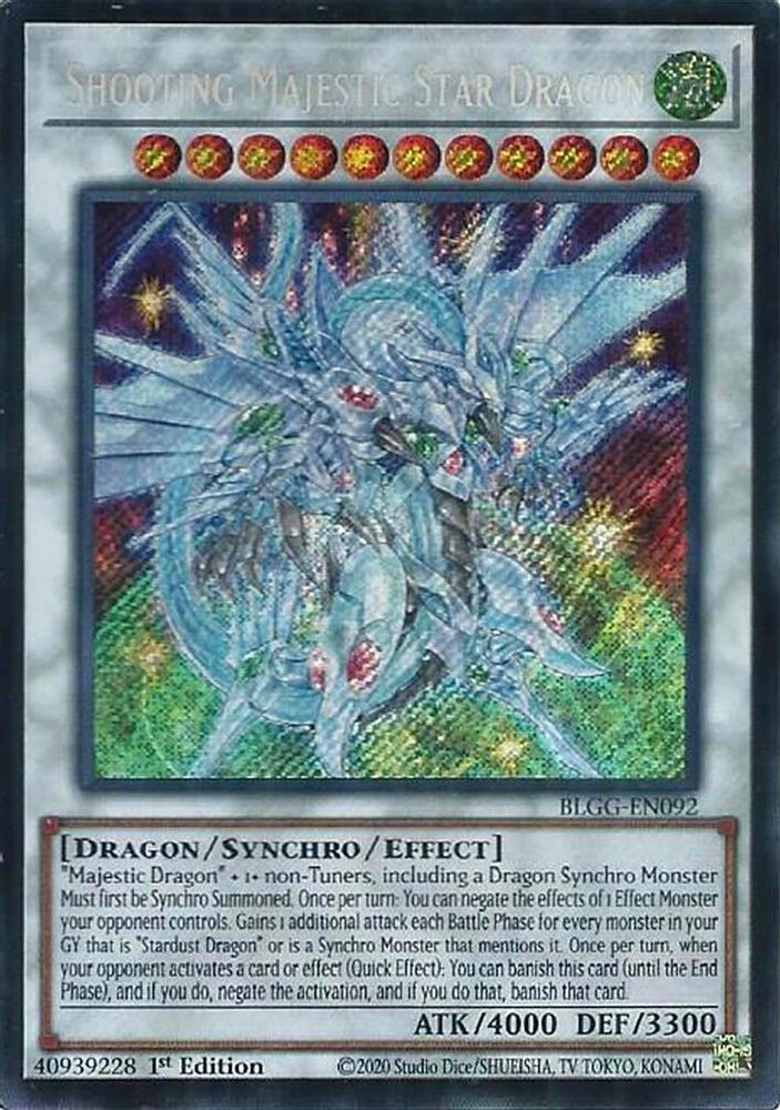 Shooting Majestic Star Dragon - (BLGG-EN092) Secret Rare - 1st Edition