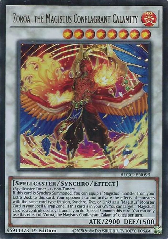Zoroa, the Magistus Conflagrant Calamity - (BLGG-EN093) Ultra Rare - 1st Edition