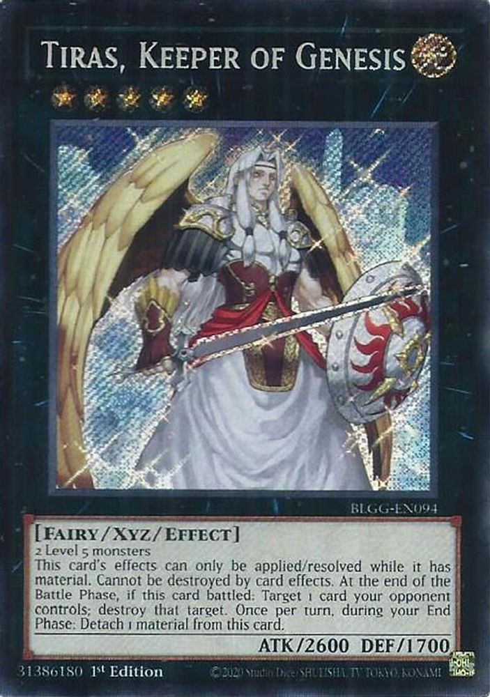 Tiras, Keeper of Genesis - (BLGG-EN094) Secret Rare - 1st Edition