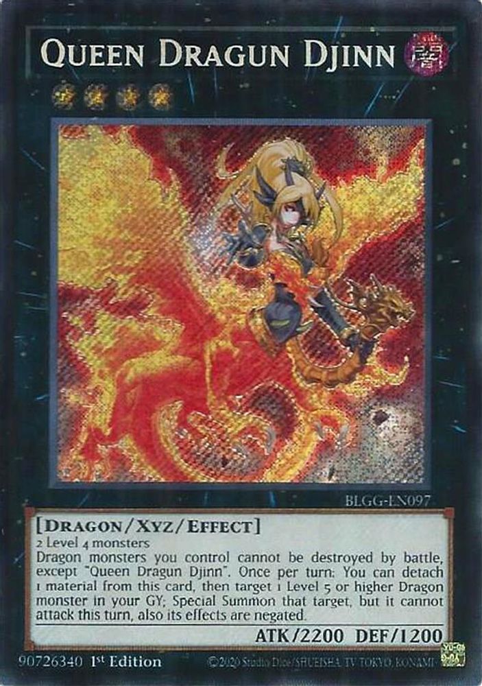 Queen Dragun Djinn - (BLGG-EN097) Secret Rare - 1st Edition