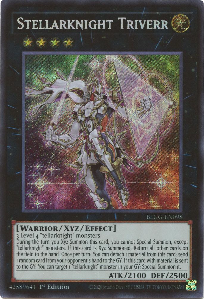 Stellarknight Triverr - (BLGG-EN098) Secret Rare - 1st Edition
