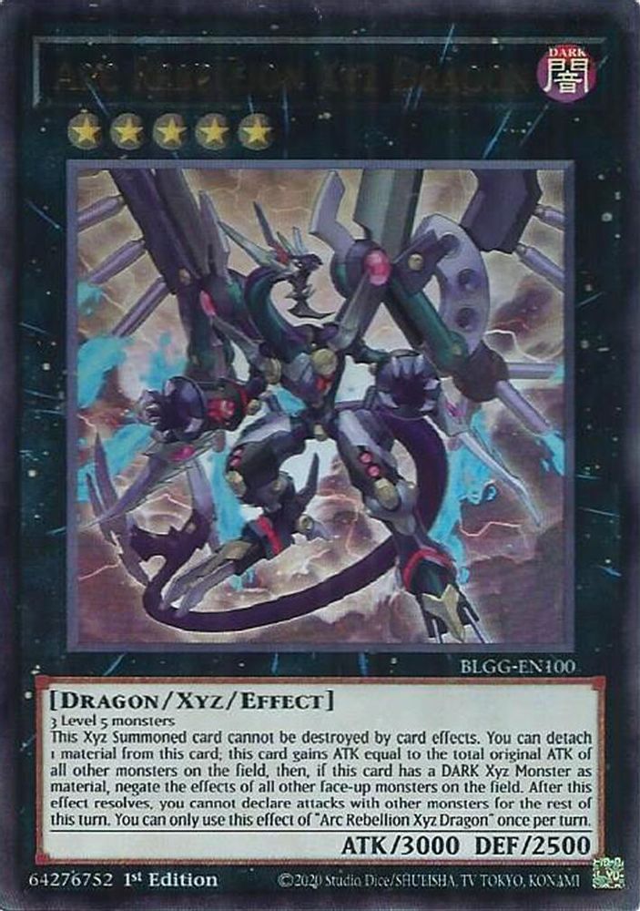 Arc Rebellion Xyz Dragon - (BLGG-EN100) Ultra Rare - 1st Edition