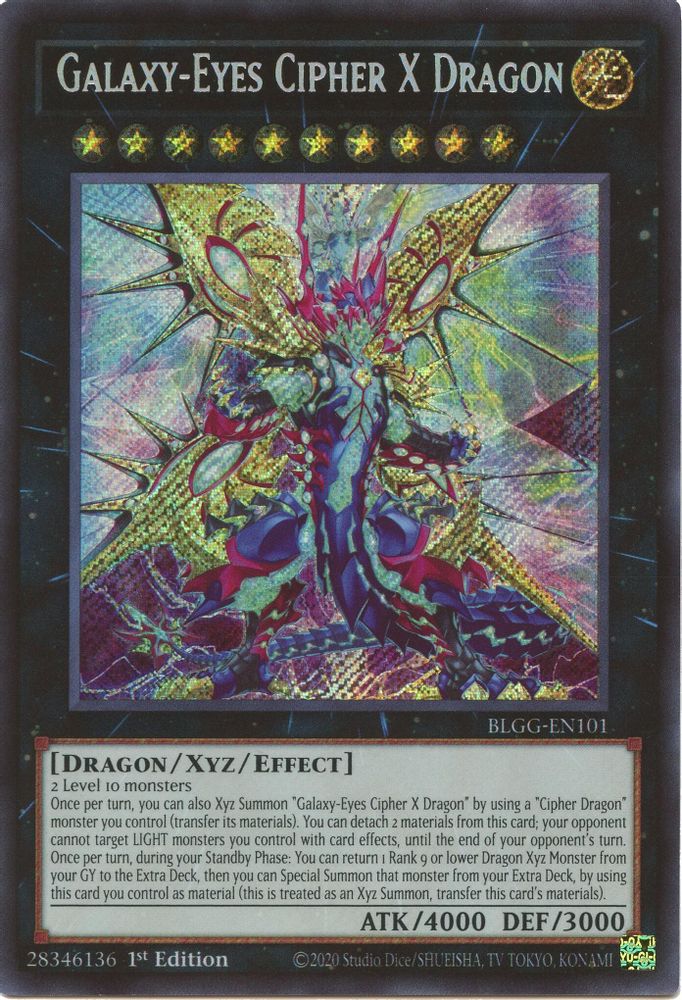 Galaxy-Eyes Cipher X Dragon - (BLGG-EN101) Secret Rare - 1st Edition