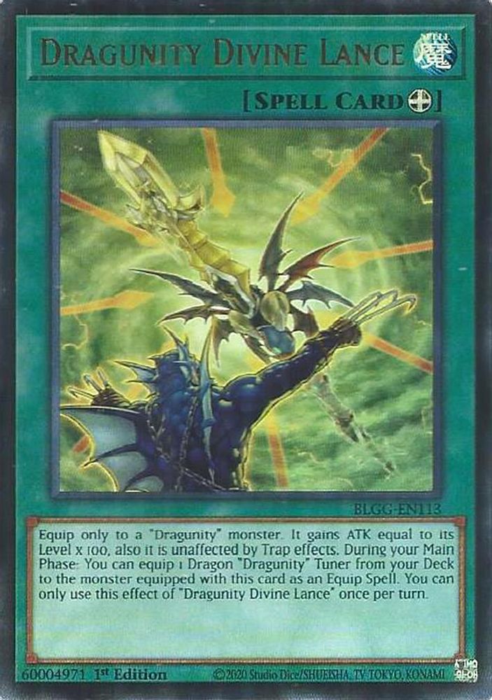 Dragunity Divine Lance - (BLGG-EN113) Ultra Rare - 1st Edition