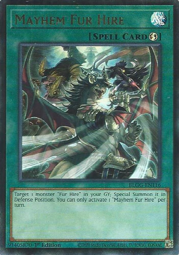 Mayhem Fur Hire - (BLGG-EN116) Ultra Rare - 1st Edition