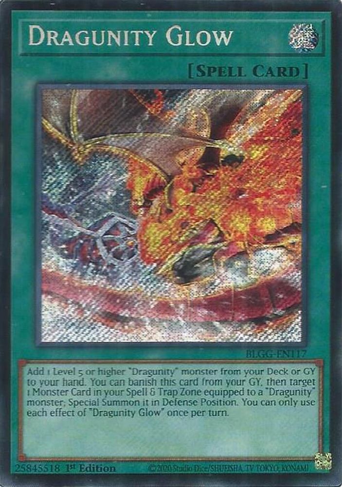 Dragunity Glow - (BLGG-EN117) Secret Rare - 1st Edition