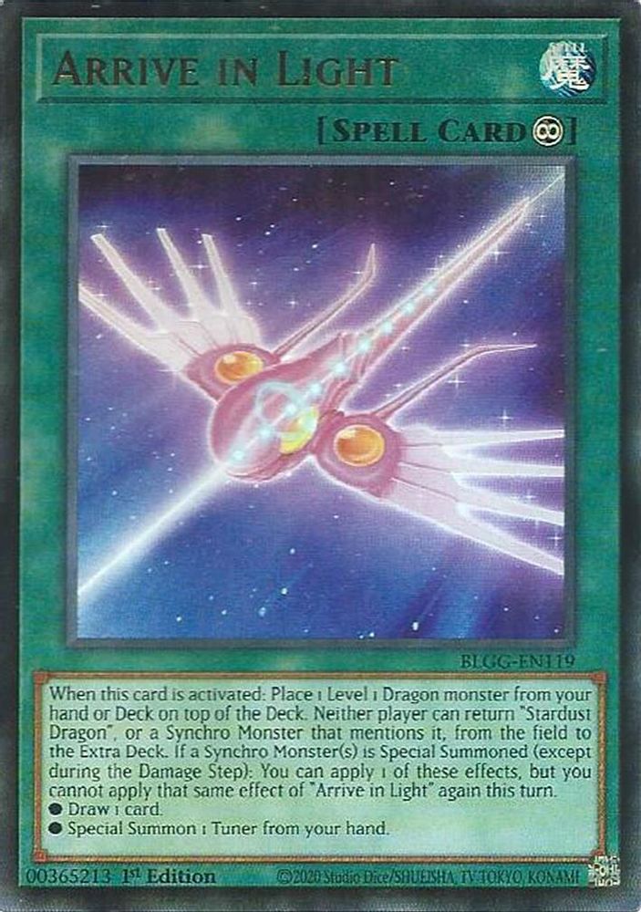 Arrive in Light - (BLGG-EN119) Ultra Rare - 1st Edition