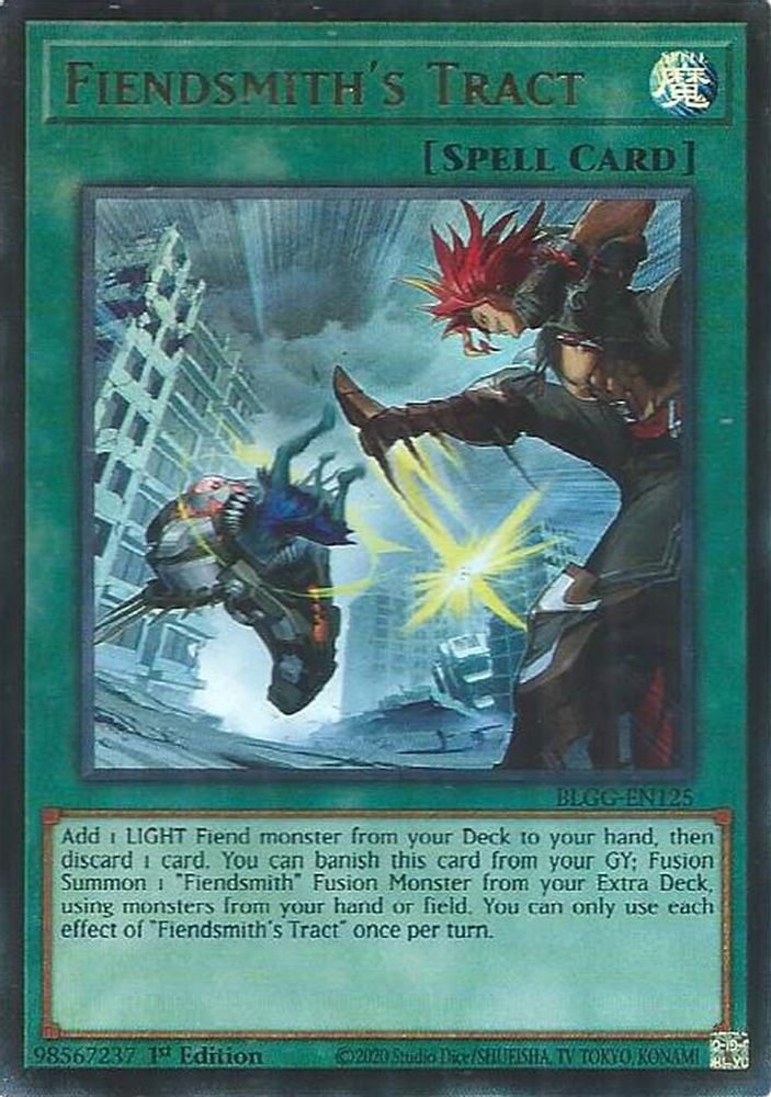 Fiendsmith's Tract - (BLGG-EN125) - Ultra Rare - 1st Edition