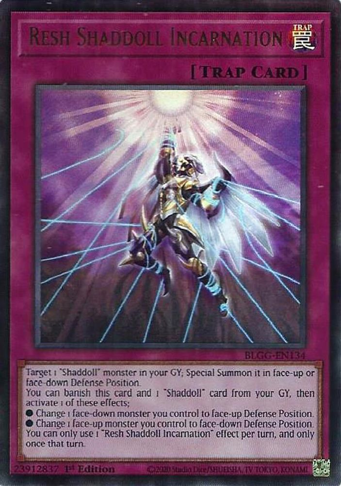 Resh Shaddoll Incarnation - (BLGG-EN134) Ultra Rare - 1st Edition