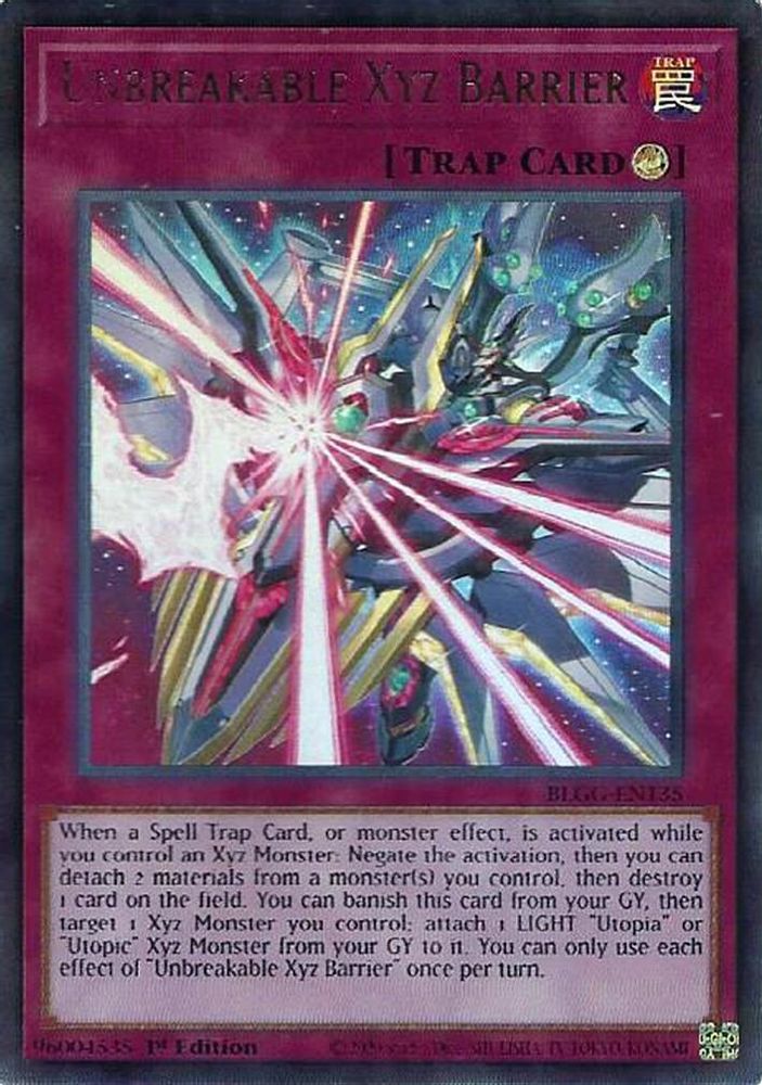 Unbreakable Xyz Barrier - (BLGG-EN135) - Ultra Rare - 1st Edition