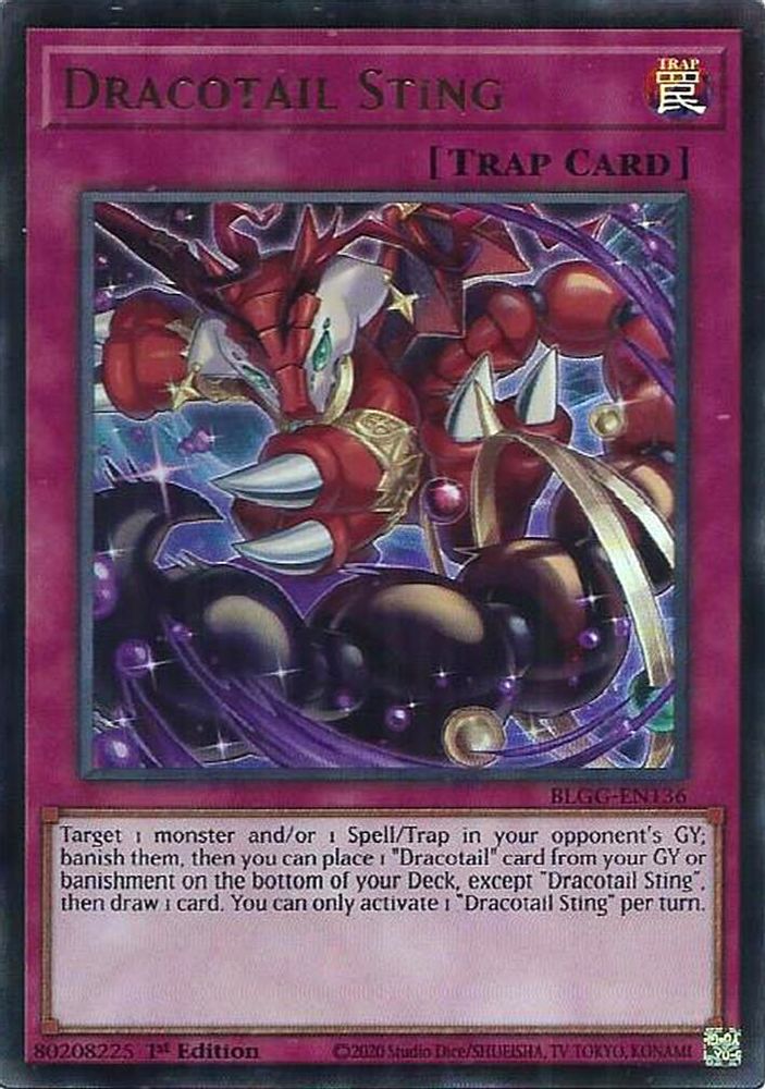 Dracotail Sting - (BLGG-EN136) Ultra Rare - 1st Edition