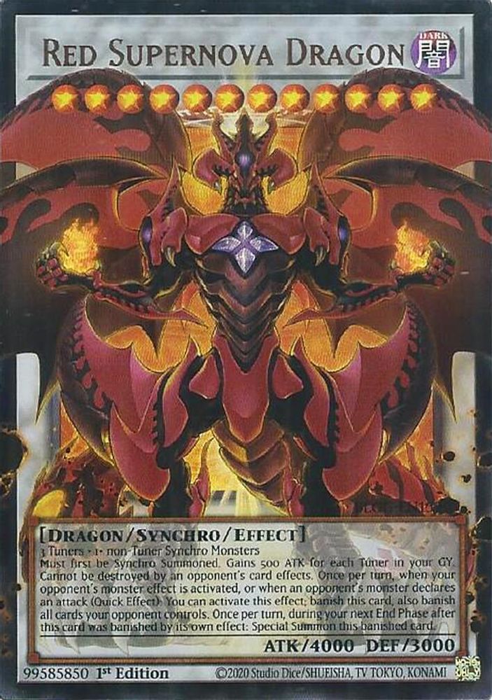 Red Supernova Dragon - (BLGG-EN139) - OVERFRAME Ultra Rare 1st Edition