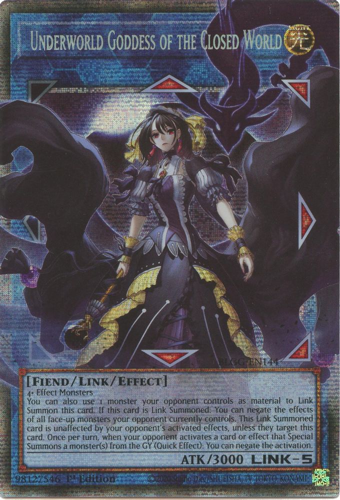 [STARLIGHT RARE] Underworld Goddess of the Closed World - (BLGG-EN144) - OVERFRAME (Extended Art) 1st Edition