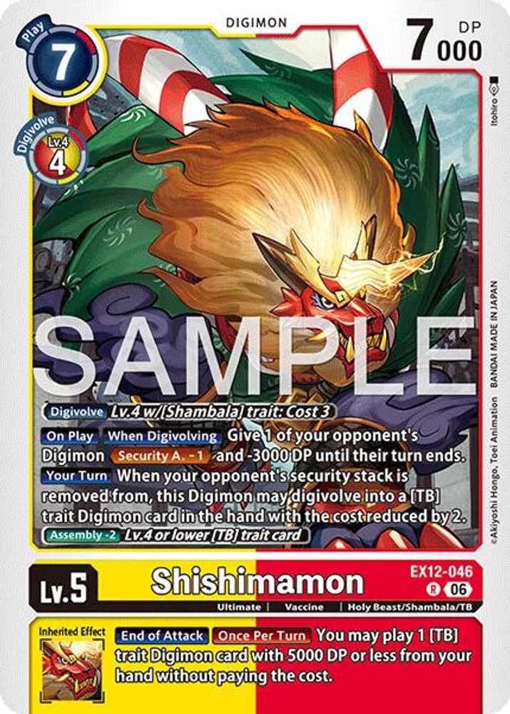Shishimamon (EX12-011) Rare - Digimon Digital World Shambala