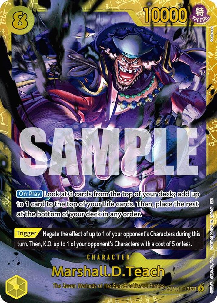 Marshall.D.Teach (119)  (OP16-119) Secret Rare - One Piece The Time of Battle