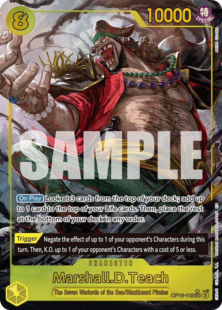[ALTERNATE ART] Marshall.D.Teach (119) (OP16-119) SEC★ - One Piece The Time of Battle