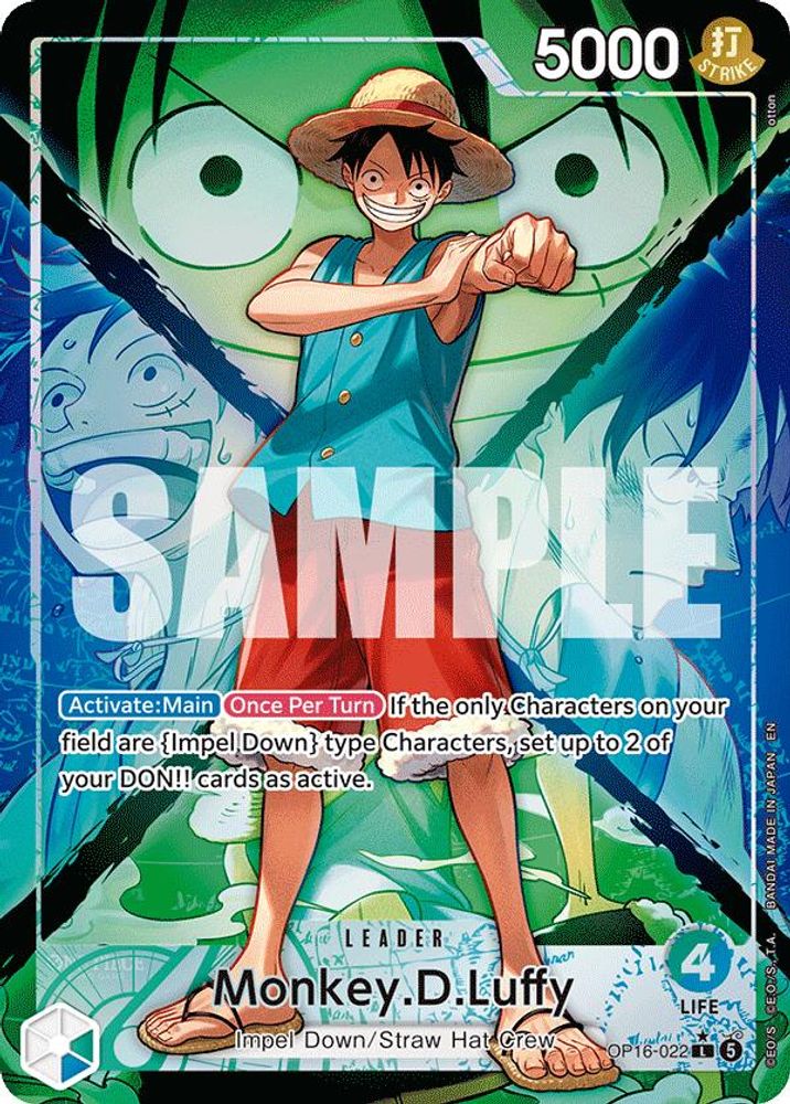 [ALTERNATE ART] Monkey.D.Luffy (022) (OP16-022) L★ - One Piece The Time of Battle