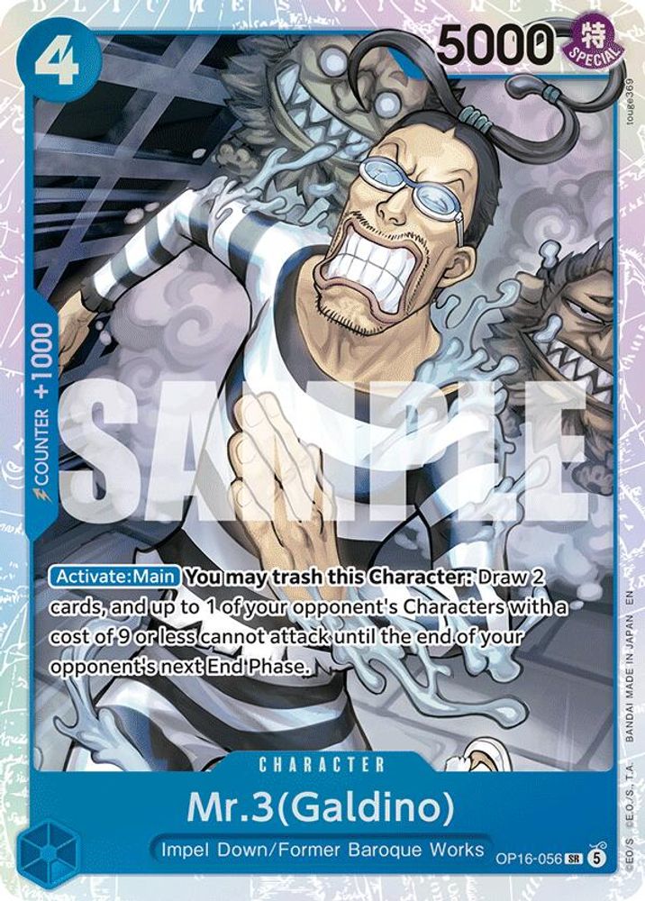Mr.3(Galdino) (056)  (OP16-056) Super Rare - One Piece The Time of Battle